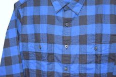 画像4: Plaid Flannel L/S Shirts Blue Check チェック 長袖 ネル シャツ (4)