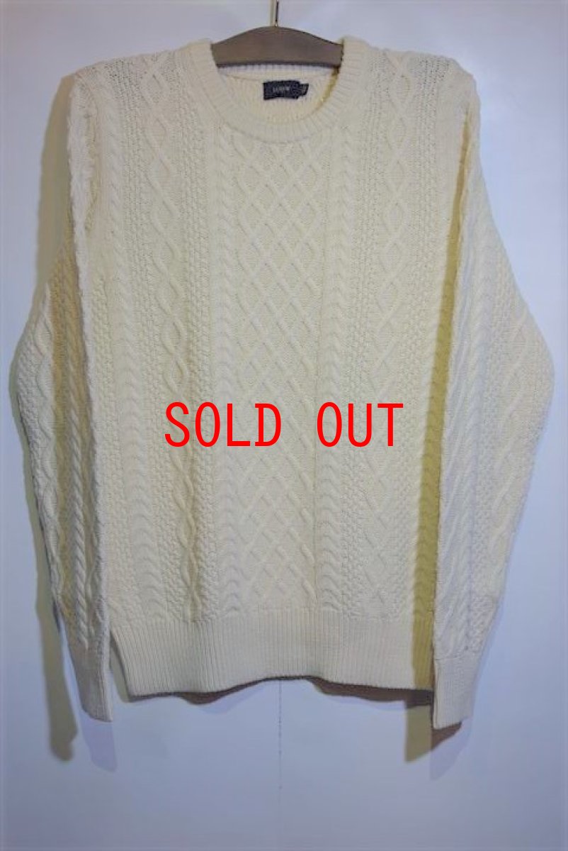 画像2: J.Crew (ジェイクルー) Crew Neck Cable Knit Sweater クルーネック ケーブル ニット セーター (2)