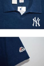 画像3: Majestic(マジェスティック) New York Yankees Logo Pile Polo Shirts ニューヨーク ヤンキース パイル ポロシャツ (3)
