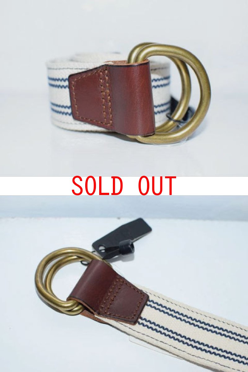 画像1: J.Crew(ジェイクルー) Stripe Ring Belt ストライプ リング ベルト (1)