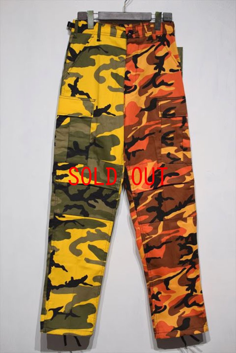 画像1: Two Tone Camo BDU Cargo Pants カーゴパンツ Yellow Orange (1)