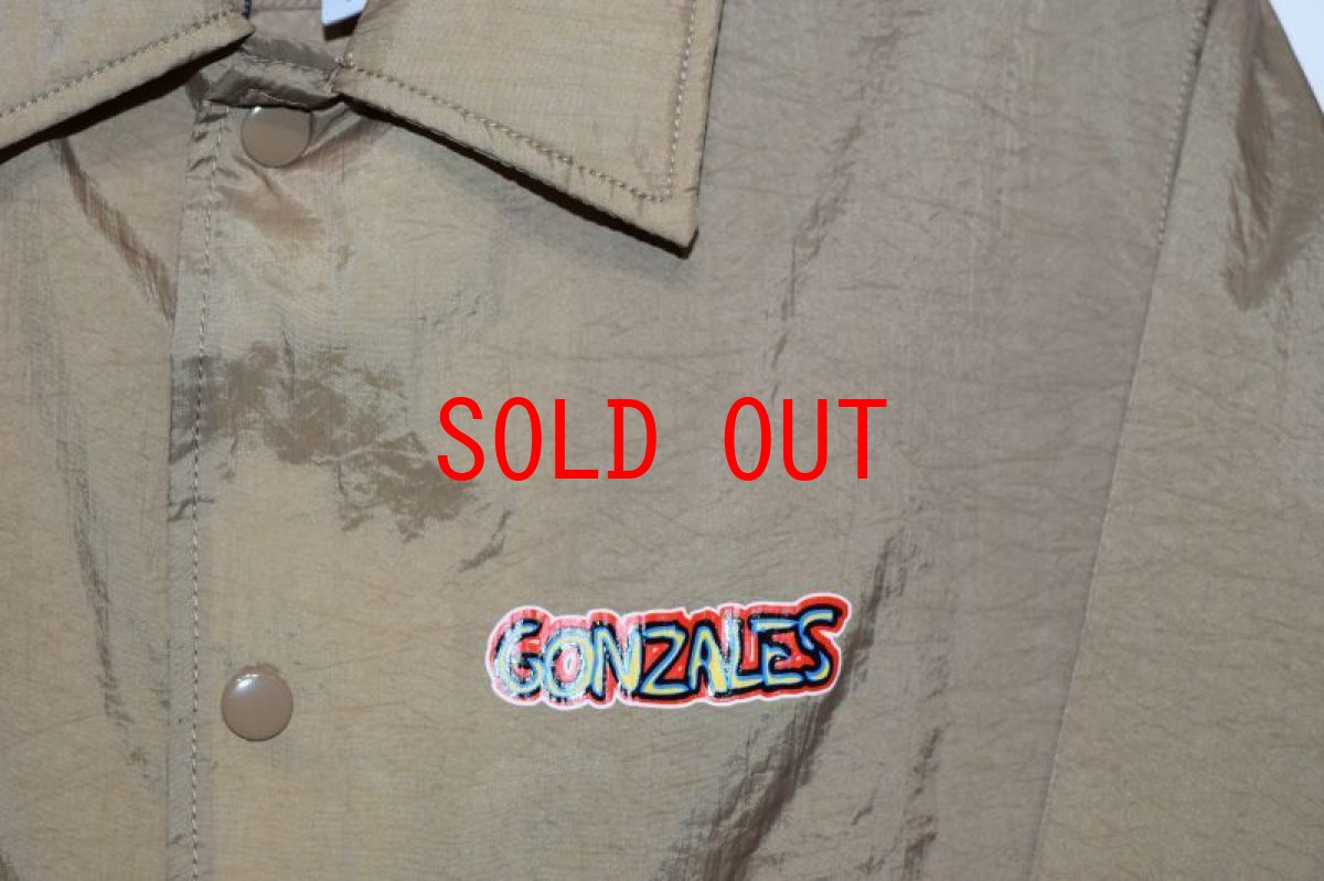 画像4: Mark Gonzales(マークゴンザレス) Nylon Coach Jacket Beige ナイロン コーチ ジャケット Gonz  (4)