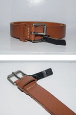 画像1: J.Crew(ジェイクルー) Roller Buckle Leather Belt Light Brown レザー ブラウン ベルト (1)