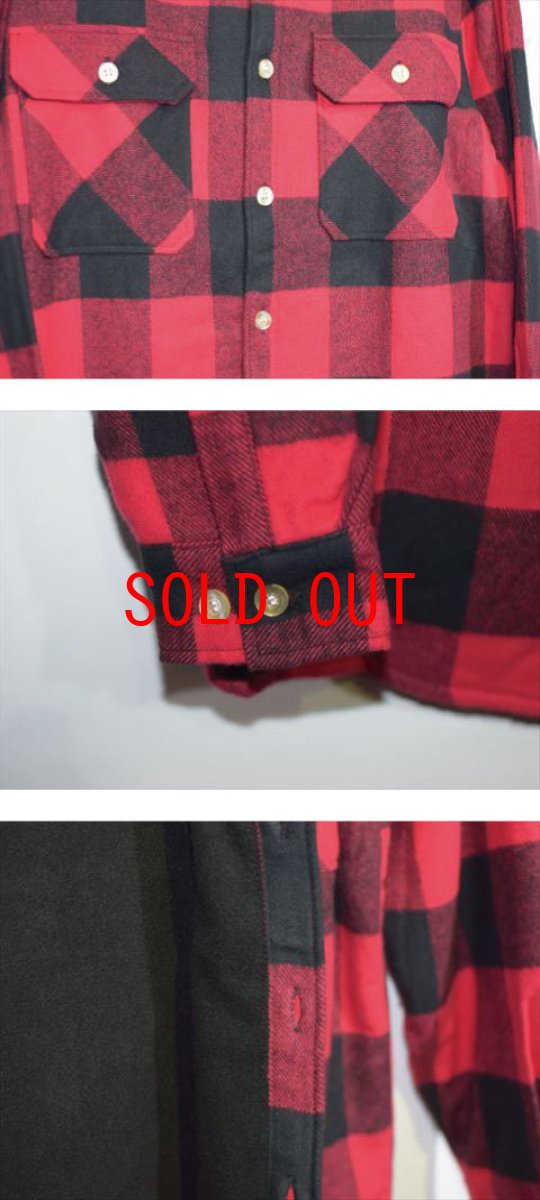 画像3: Rothco(ロスコ) L/S CPO Red Plaid Fleece Lined Flannel Shirts チェック ネル シャツ (3)