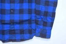 画像3: Plaid Flannel L/S Shirts Blue Check チェック 長袖 ネル シャツ (3)