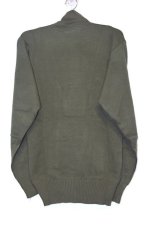 画像2: Rothco(ロスコ) G.I Style 5-Button Sweater Olive ボタン アクリル セーター ニット (2)