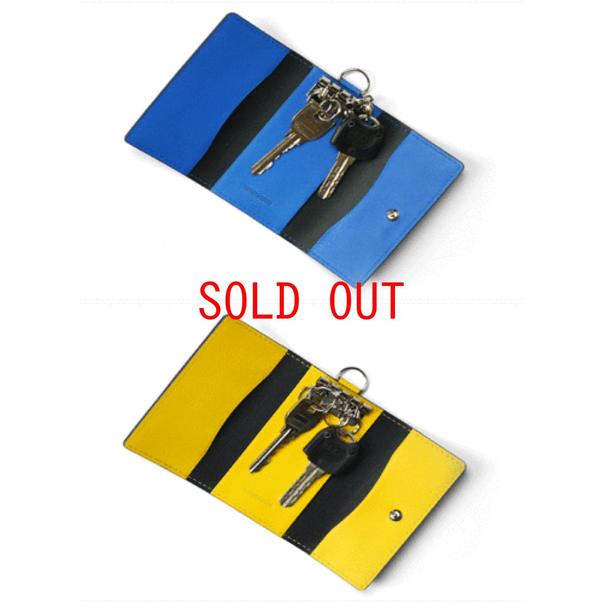 画像4: Genuine Leather Bicolor Key Case レザー キーケース (4)