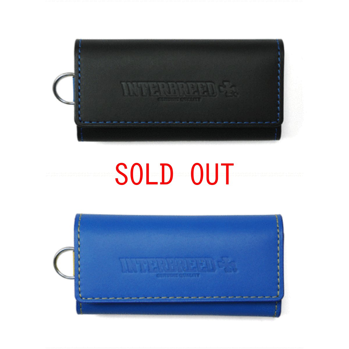 画像1: Genuine Leather Bicolor Key Case レザー キーケース (1)