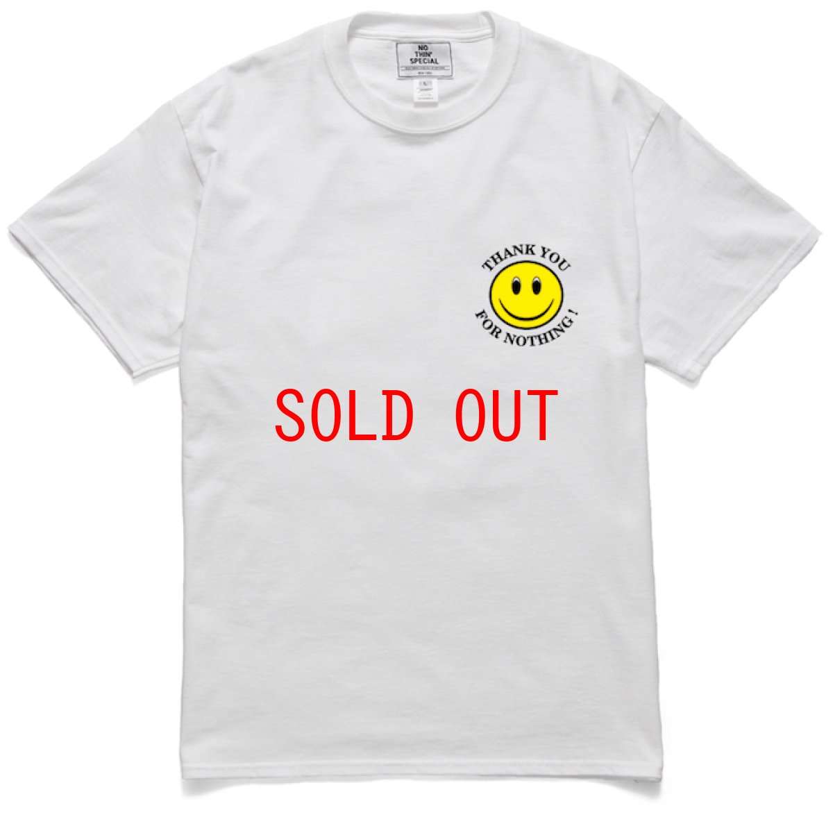 画像2: Nothin' Special(ナッシン スペシャル) S/S Thank You Tee White 半袖 Tシャツ (2)