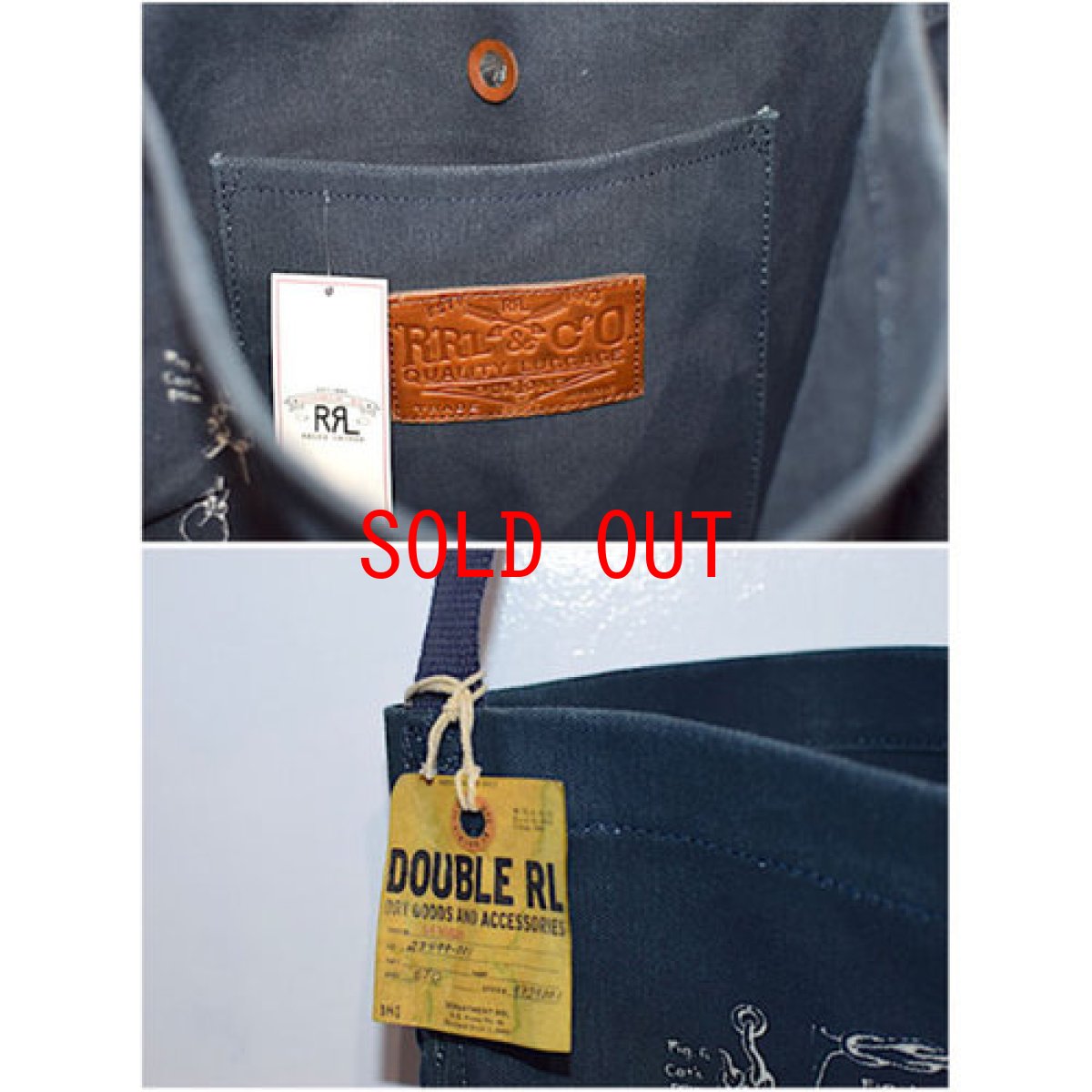 画像4: RRL(ダブルアール) Limited Edition Medium Canvas Shoulder Bag Navy Deadstock デッドストック ショルダーバッグ (4)