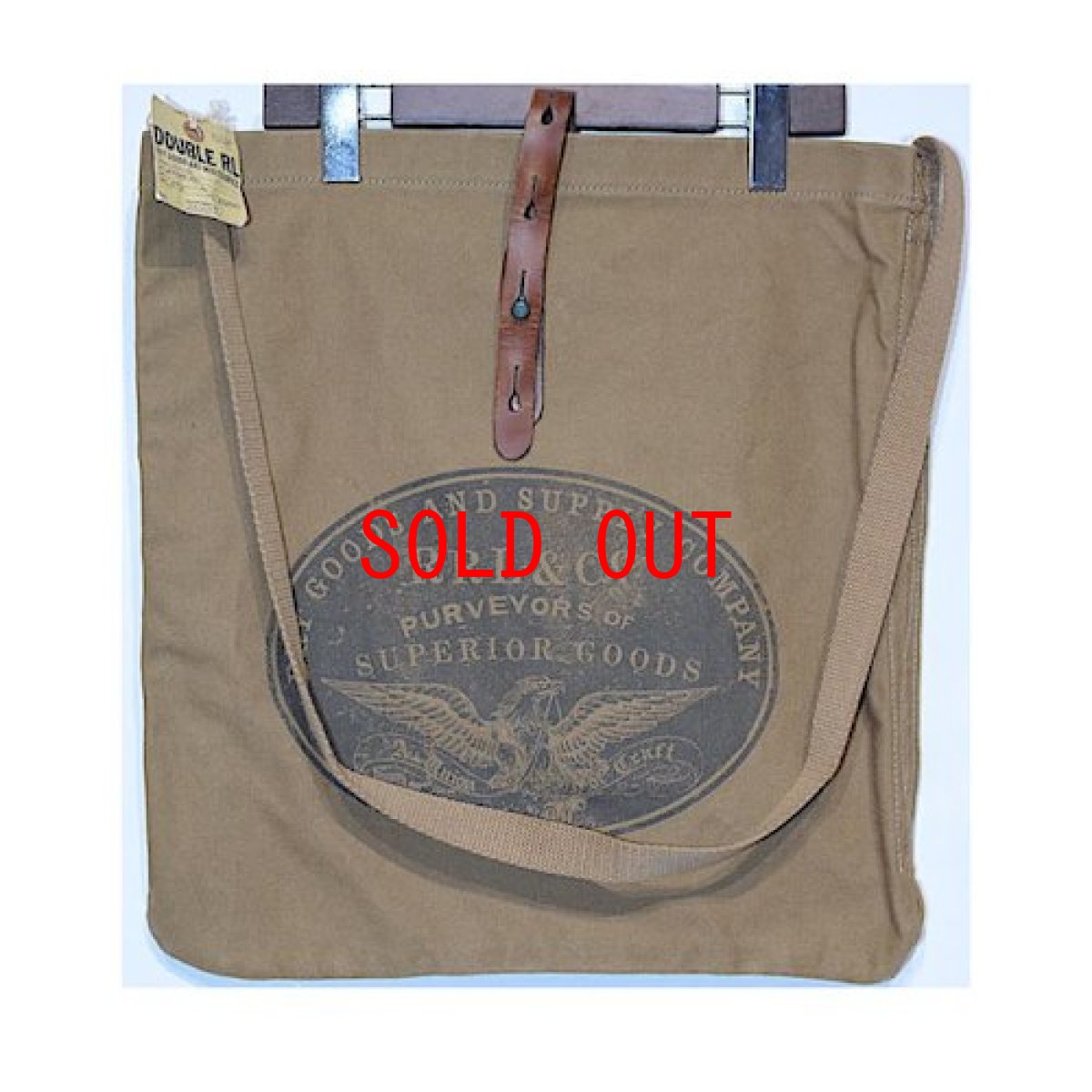 画像1: RRL(ダブルアール) Limited Edition Medium Circle Logo Canvas Shoulder Bag Light Brown Deadstock デッドストック ショルダーバッグ (1)