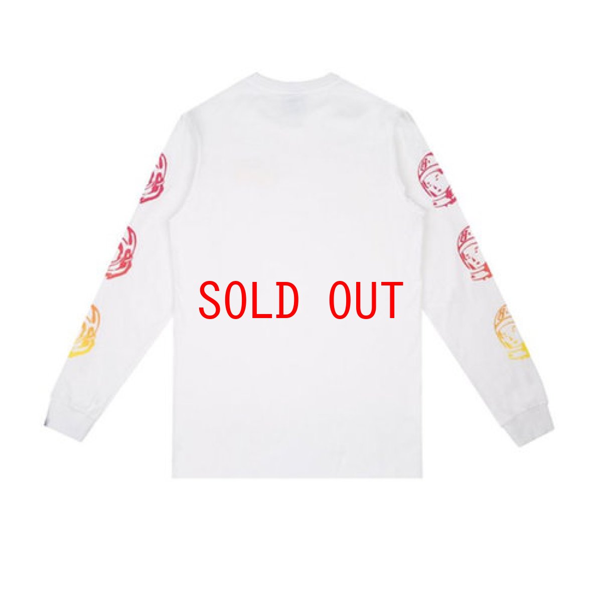 画像2: Billionaire Boys Club (ビリオネアボーイズクラブ) Gradient Helmet Print L/S Tee White 長袖 Tシャツ (2)