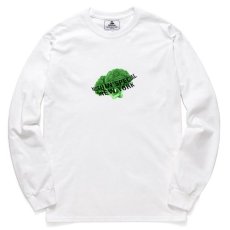 画像1: Nothin' Special(ナッシン スペシャル) L/S Broccoli Tee White 長袖 Tシャツ (1)