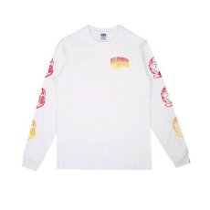 画像1: Billionaire Boys Club (ビリオネアボーイズクラブ) Gradient Helmet Print L/S Tee White 長袖 Tシャツ (1)