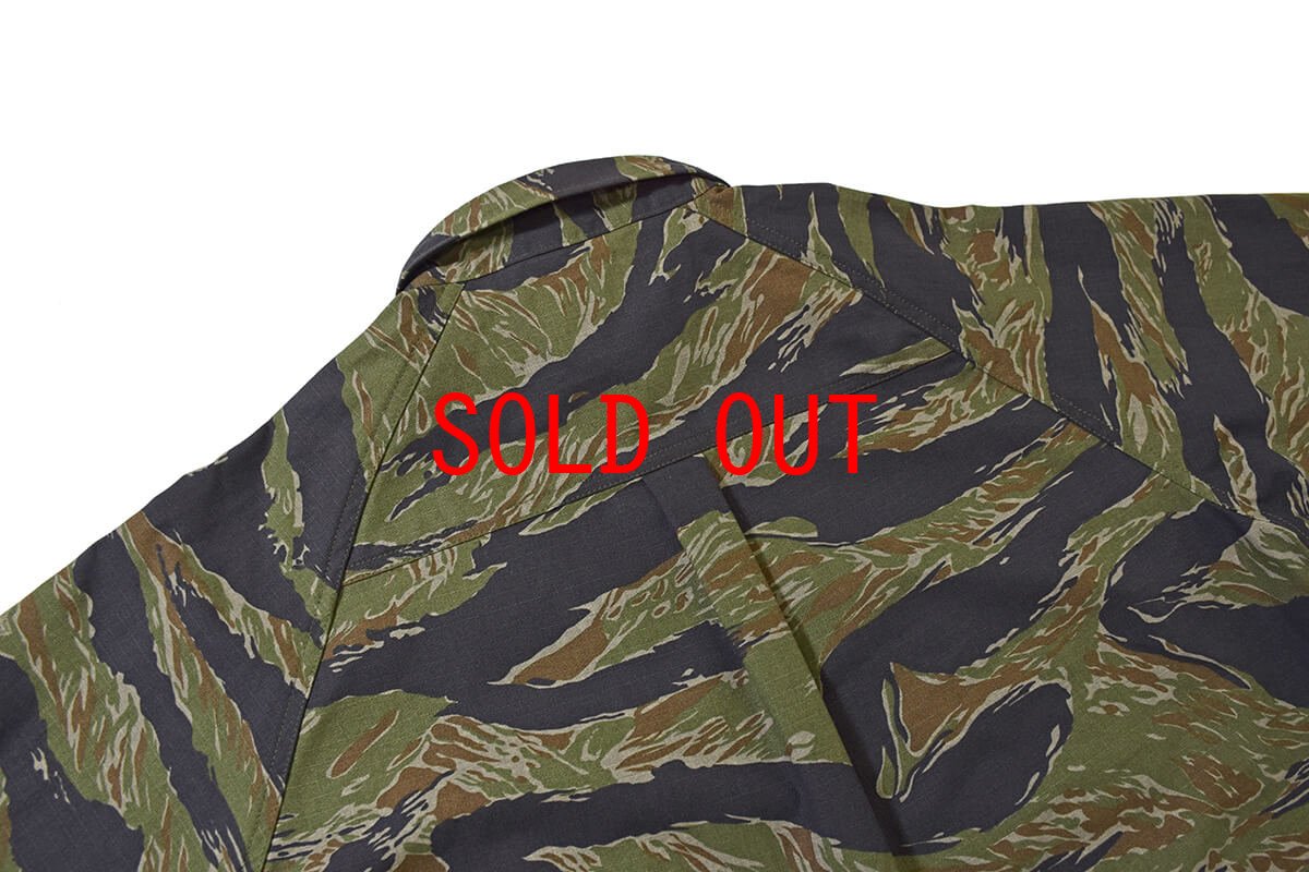 画像7: Lafayette(ラファイエット) Cotton Ripstop BDU Tiger Camo S/S Shirts 半袖 ミリタリー シャツ  (7)