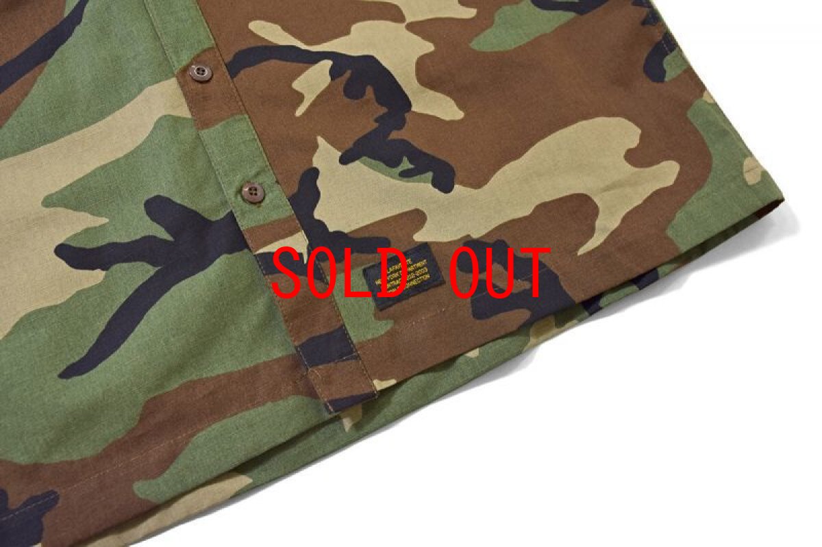 画像5: Lafayette(ラファイエット) Cotton Ripstop BDU Woodland Camo S/S Shirts 半袖 ミリタリー シャツ (5)