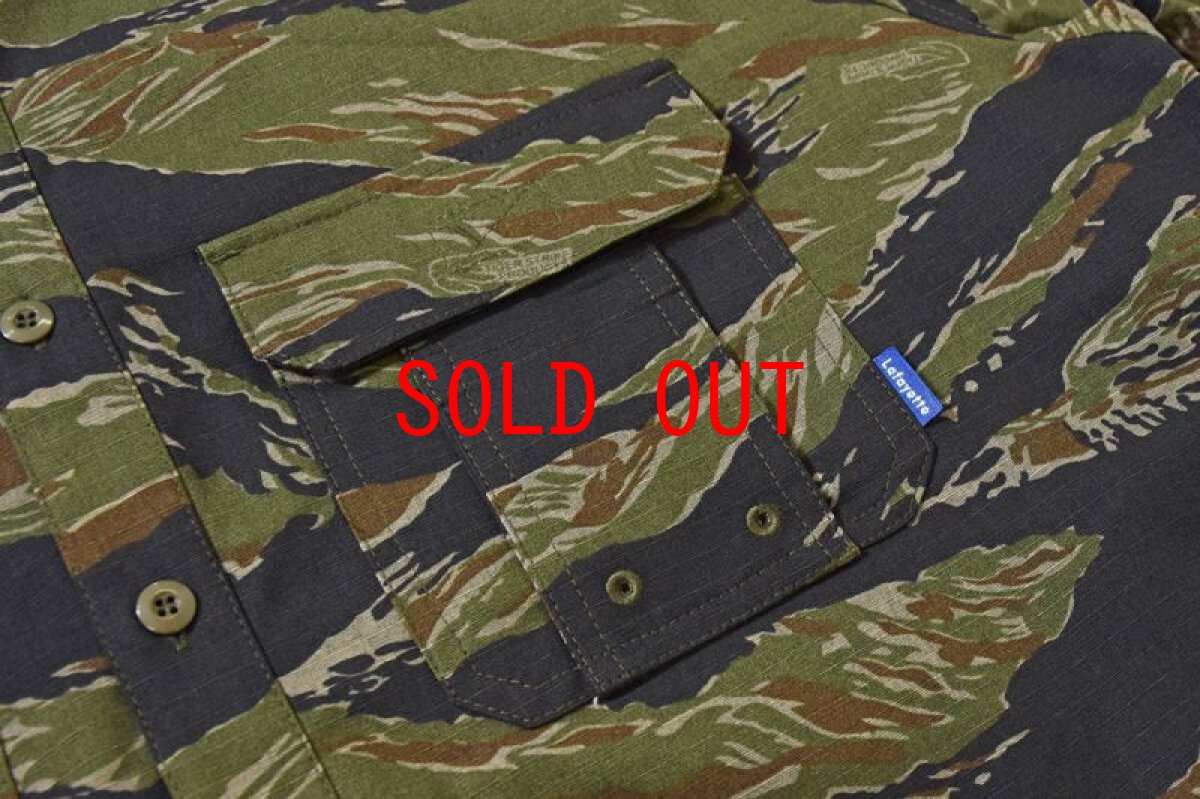 画像4: Lafayette(ラファイエット) Cotton Ripstop BDU Tiger Camo S/S Shirts 半袖 ミリタリー シャツ  (4)