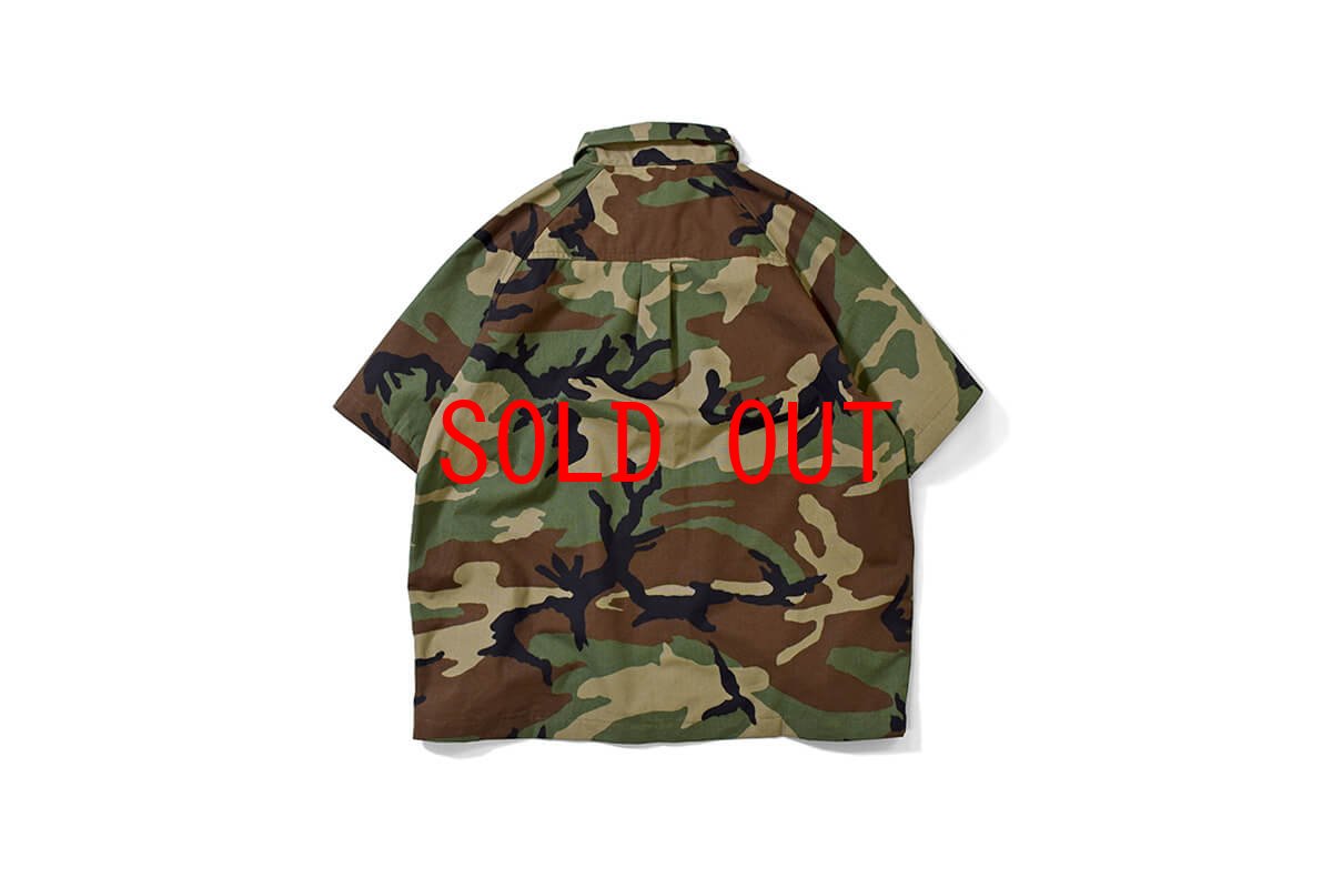 画像8: Lafayette(ラファイエット) Cotton Ripstop BDU Woodland Camo S/S Shirts 半袖 ミリタリー シャツ (8)