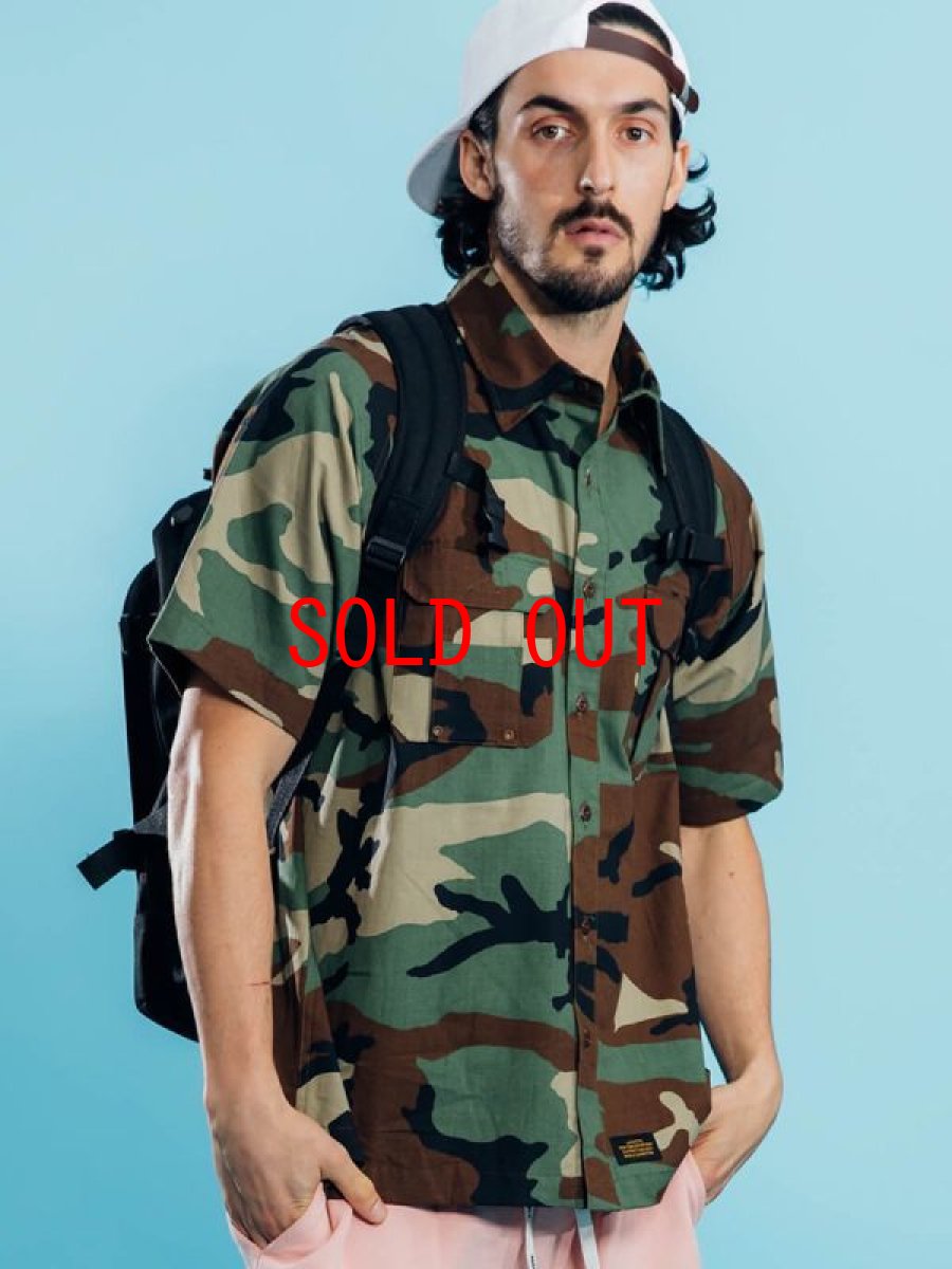 画像9: Lafayette(ラファイエット) Cotton Ripstop BDU Woodland Camo S/S Shirts 半袖 ミリタリー シャツ (9)