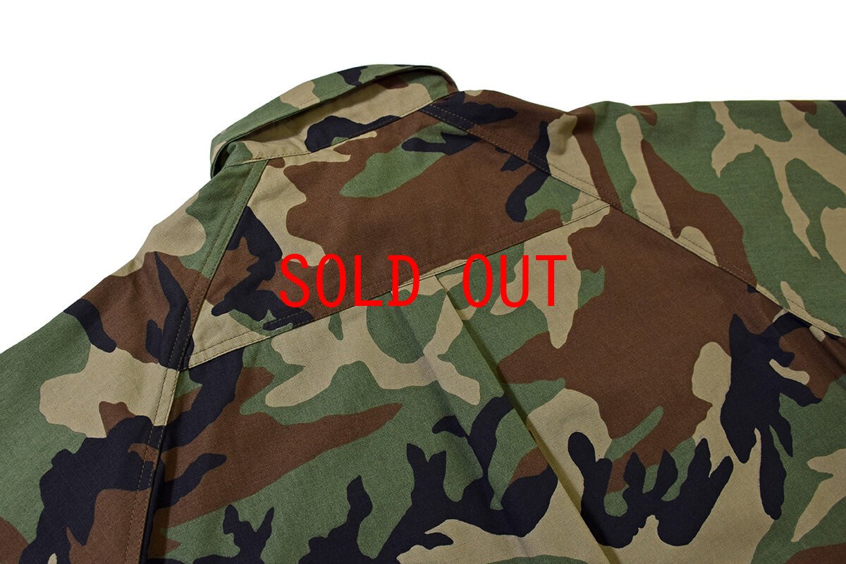 画像7: Lafayette(ラファイエット) Cotton Ripstop BDU Woodland Camo S/S Shirts 半袖 ミリタリー シャツ (7)