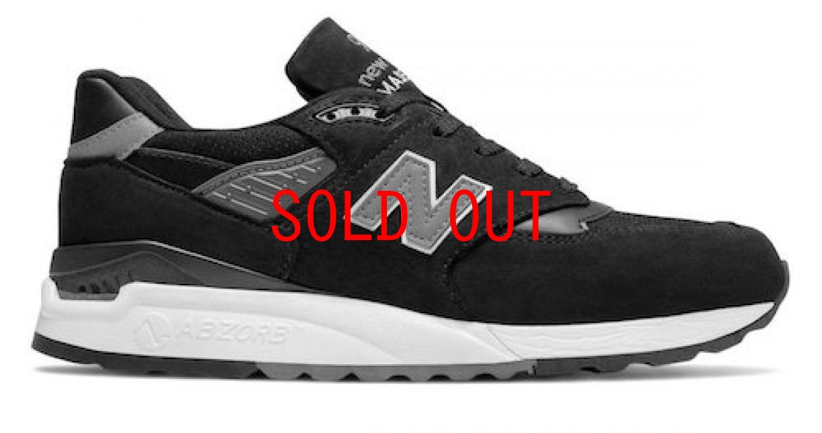 画像1: New Balance(ニューバランス)  M998 Black Grey Made In USA Sneaker スニーカー 靴 (1)
