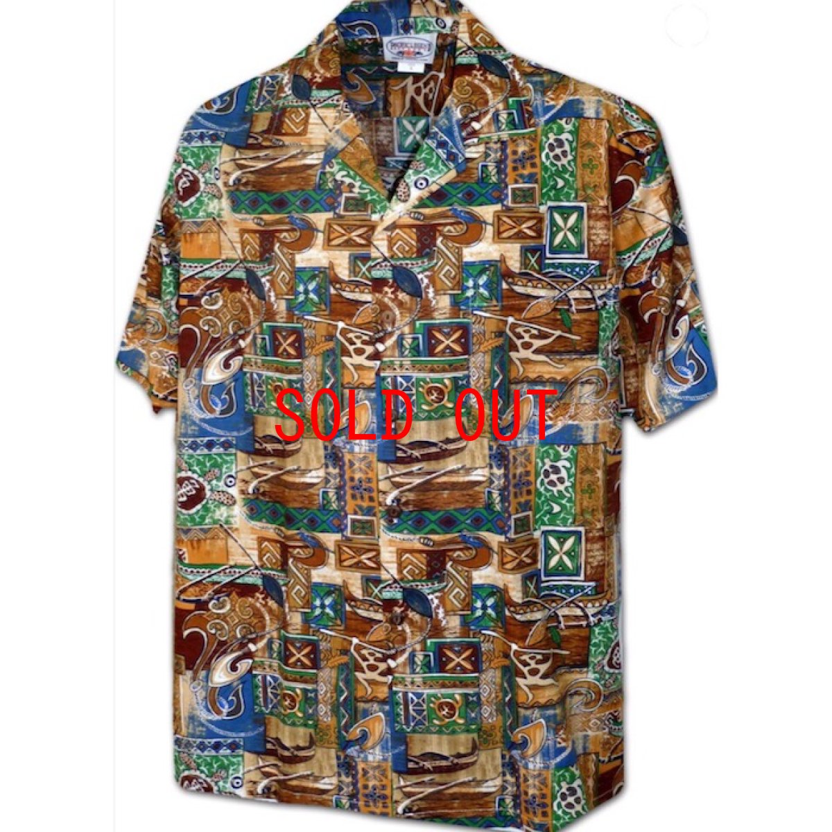 画像1: Pacific legend Aloha Shirts Allover Gold アロハシャツ ゴールド (1)