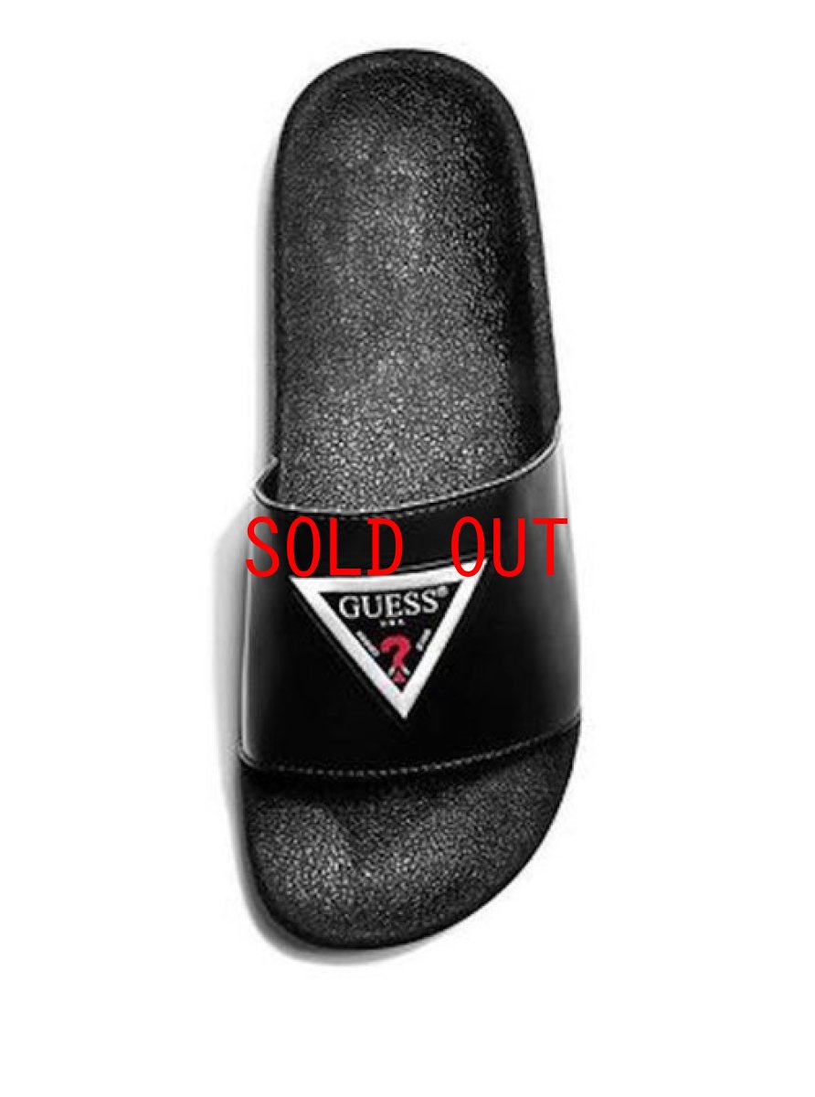 画像3: Guess(ゲス) Triangle Slide Sandal Black トライアングル ロゴ スライド サンダル 黒  (3)