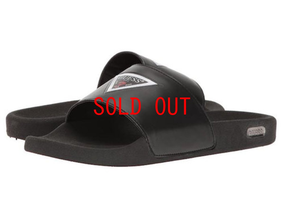 画像2: Guess(ゲス) Triangle Slide Sandal Black トライアングル ロゴ スライド サンダル 黒  (2)