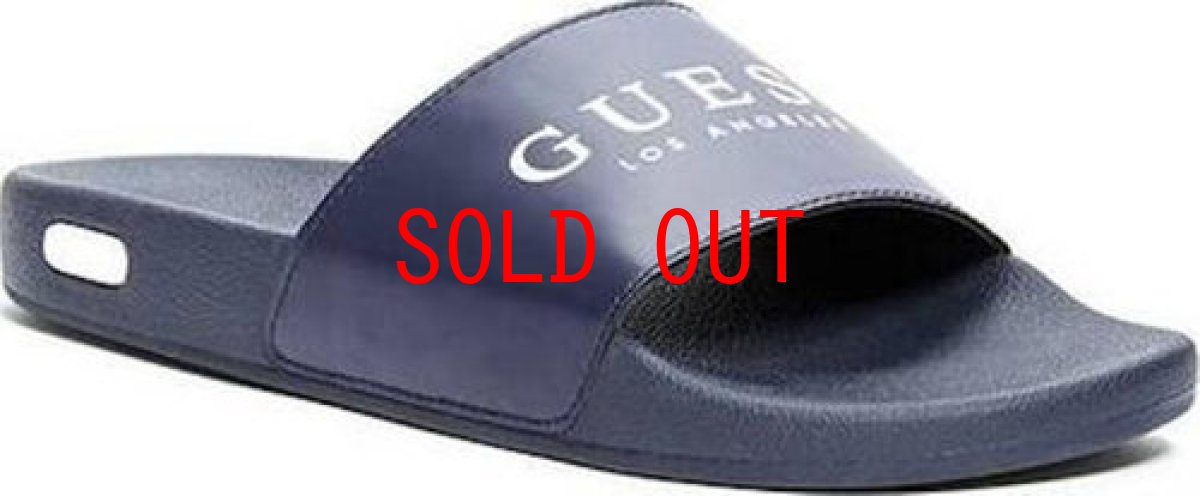 画像2: Guess(ゲス) Logo Slide Sandal Navy ロゴ スライド サンダル ネイビー (2)
