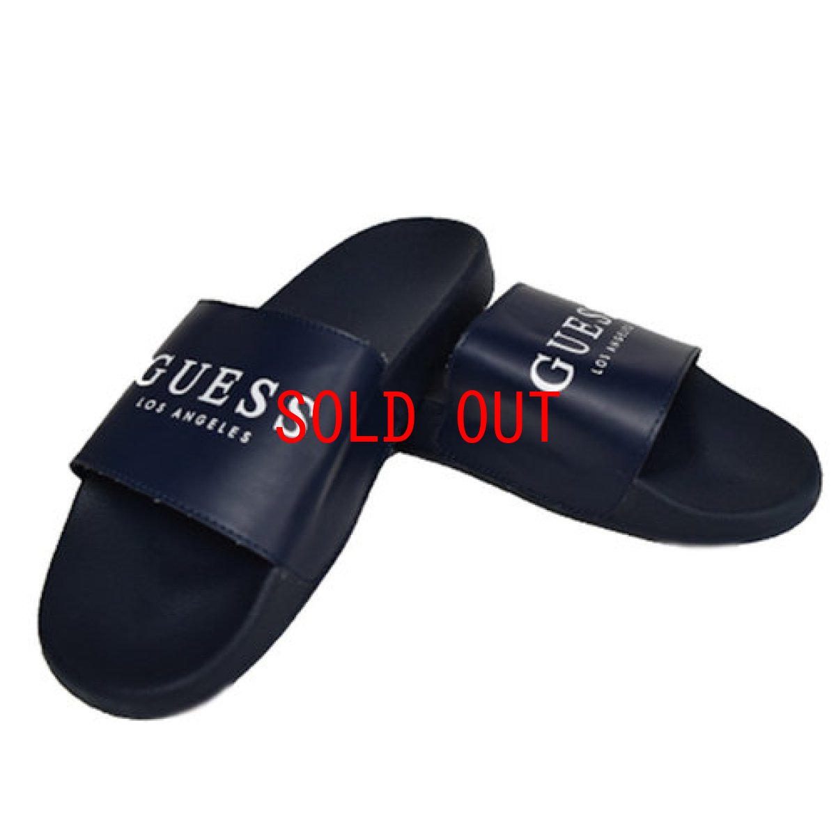 画像1: Guess(ゲス) Logo Slide Sandal Navy ロゴ スライド サンダル ネイビー (1)