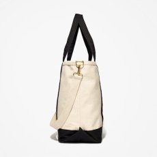 画像2: The NewYork Times Canvas Logo Shoulder Tote 2Way Bag Natural Black ニューヨーク タイムズ キャンバス ロゴ ショルダー トート バッグ (2)