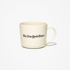画像1: The NewYork Times(ニューヨーク タイムズ) Porcelain Logo Mug Cup White Grey マグカップ コップ (1)