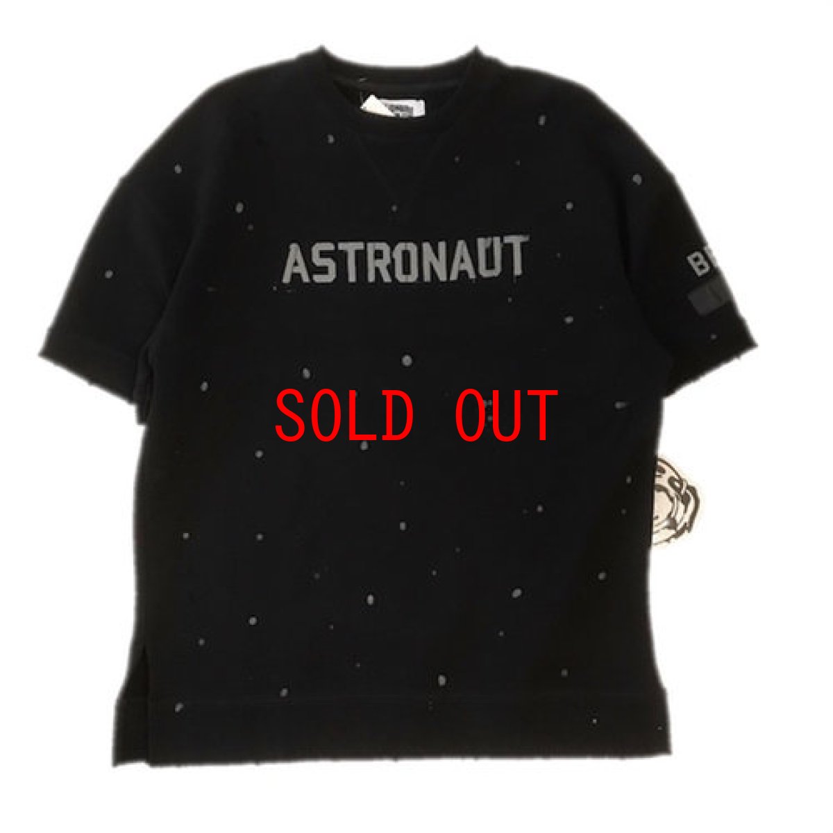 画像1: Billionaire Boys Club (ビリオネアボーイズクラブ) Astronaut S/S Sweat Shirts BB Mission Knit Black 半袖 スウェット シャツ (1)
