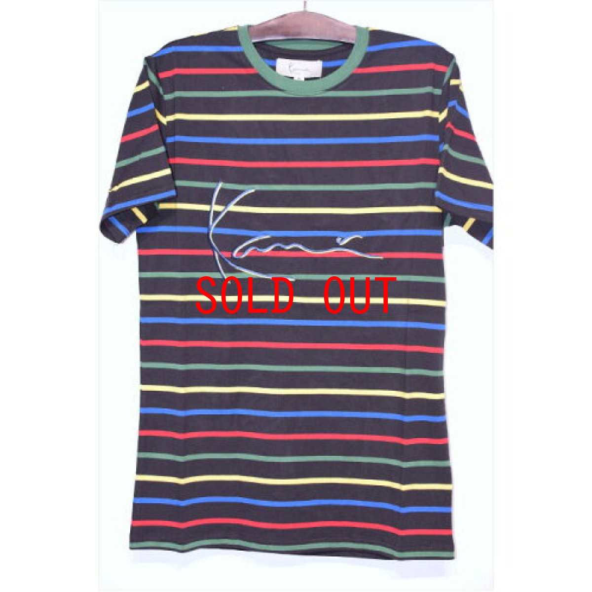 画像1: Karl Kani(カールカナイ) S/S Border Tee Black Multi Color 半袖 ボーダー Tシャツ (1)