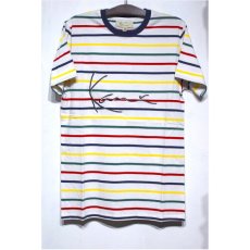 画像1: Karl Kani(カールカナイ) S/S Border Tee White Multi Color 半袖 ボーダー Tシャツ (1)