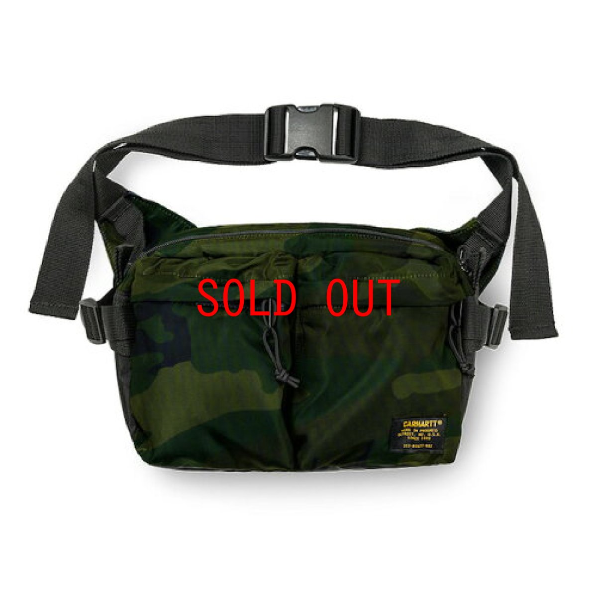 画像1: Military Hip Bag Camo Combat Green Black ヒップ バッグ ウエスト (1)