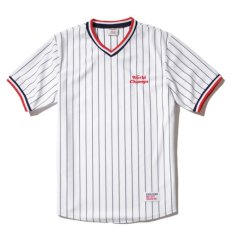 画像1: World Champion Game Jersey Pinstripe White ジャージ (1)