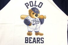画像2: Polo Ralph Lauren(ポロ ラルフ ローレン)Bears Raglan T Shirts White Navy Tシャツ (2)