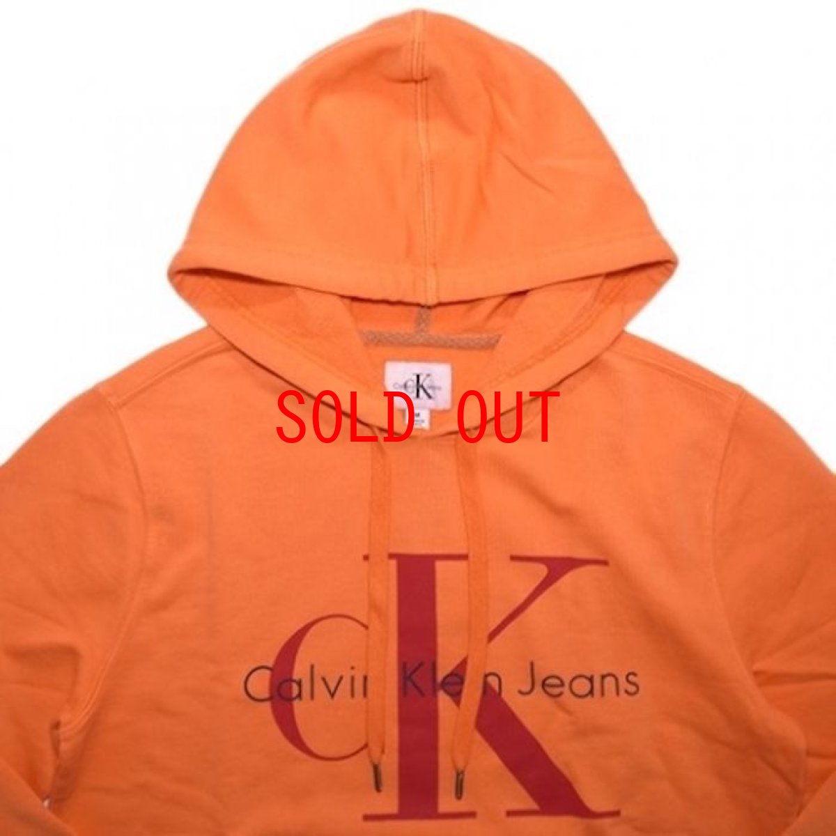 画像2: Calvin Klein Jeans(カルバンクライン ジーンズ) Classic Logo Pop Color Pullover Sweat Hoodie Orang スウェット (2)