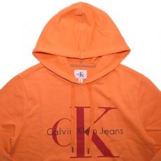 画像2: Calvin Klein Jeans(カルバンクライン ジーンズ) Classic Logo Pop Color Pullover Sweat Hoodie Orang スウェット (2)