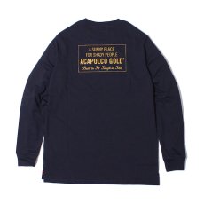 画像2: New Standard Logo L/S Tee Navy Yellow Tシャツ (2)