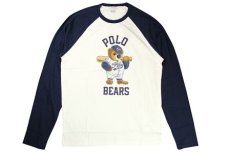 画像1: Polo Ralph Lauren(ポロ ラルフ ローレン)Bears Raglan T Shirts White Navy Tシャツ (1)