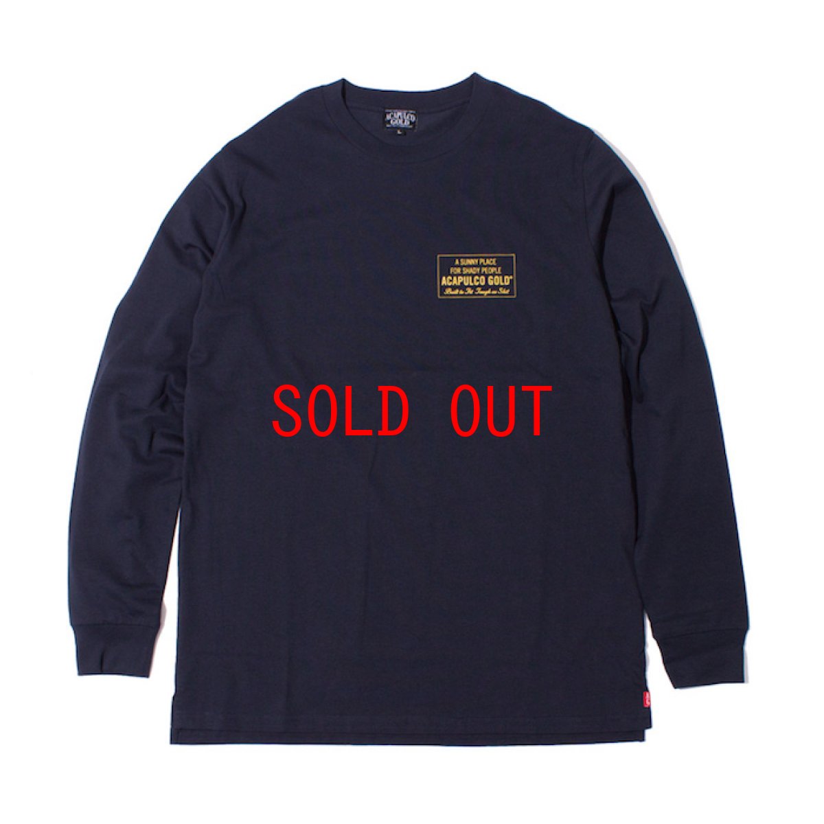 画像1: New Standard Logo L/S Tee Navy Yellow Tシャツ (1)