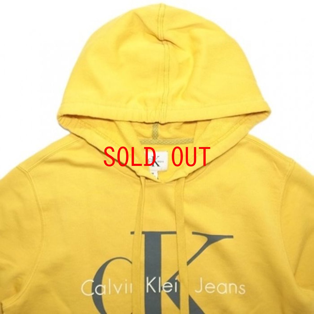 画像2: Calvin Klein Jeans(カルバンクライン ジーンズ) Classic Logo Pop Color Pullover Sweat Hoodie Yellow スウェット (2)