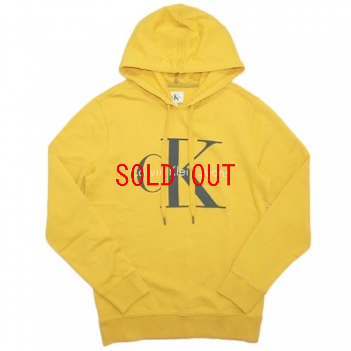 画像1: Calvin Klein Jeans(カルバンクライン ジーンズ) Classic Logo Pop Color Pullover Sweat Hoodie Yellow スウェット (1)