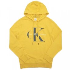 画像1: Calvin Klein Jeans(カルバンクライン ジーンズ) Classic Logo Pop Color Pullover Sweat Hoodie Yellow スウェット (1)