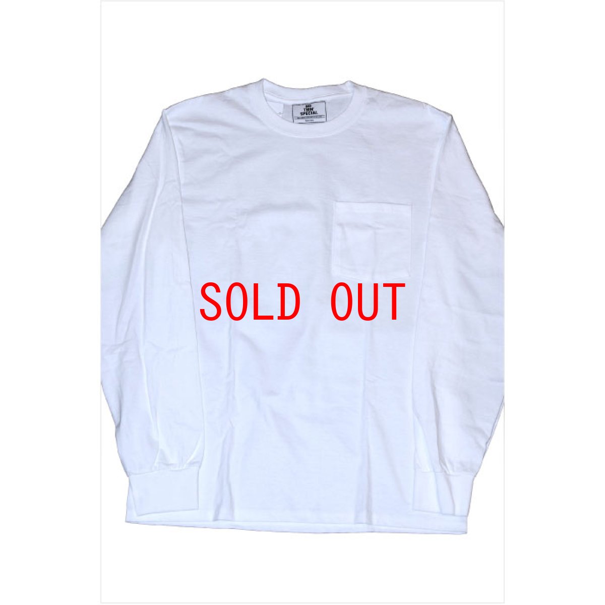 画像2: Nothin' Special(ナッシン スペシャル) Liquid Pocket Tee White 長袖 ポケット Tシャツ  (2)