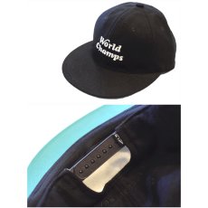 画像2: World Champs Wool 6Panel Cap Black ワールド チャンプ ウール キャップ 帽子 (2)