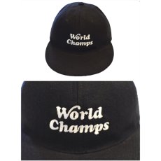 画像1: World Champs Wool 6Panel Cap Black ワールド チャンプ ウール キャップ 帽子 (1)