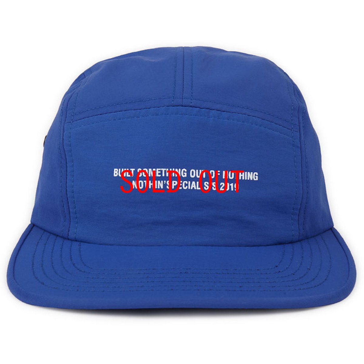 画像2: Nothin' Special(ナッシン スペシャル) Out Of Nothing 5-Panel Nylon Camp Cap Royal Blue ナイロン キャンプ キャップ ジェット Made In USA  (2)